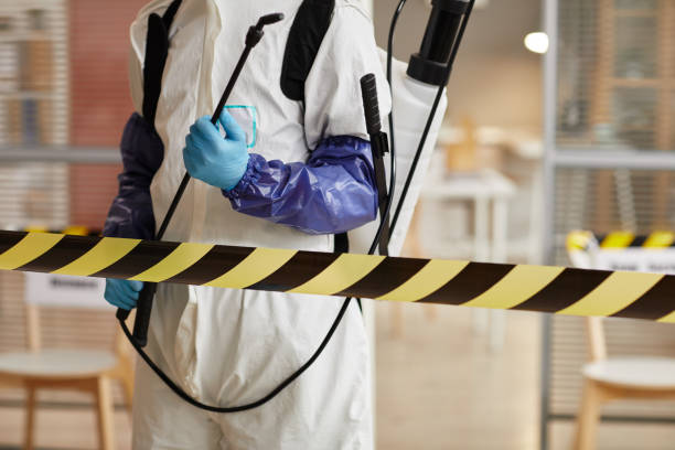 Professional Sewage Cleanup technician working in Altamont, OR